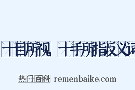 十目所视，十手所指反义词是什么意思的图片